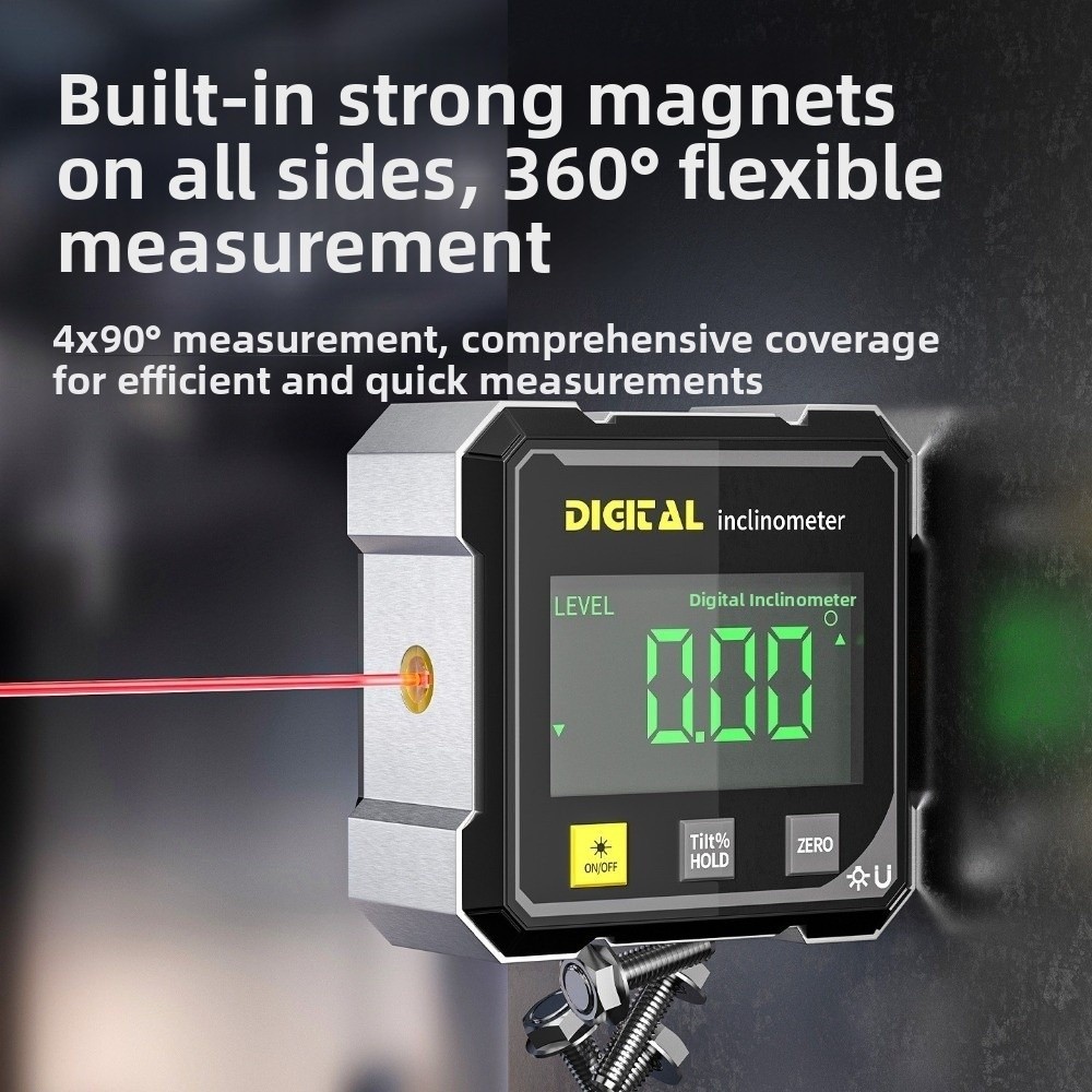 Industrial Laser Alignment - Датчик угла с четырехсторонним дисплеем, цифровой