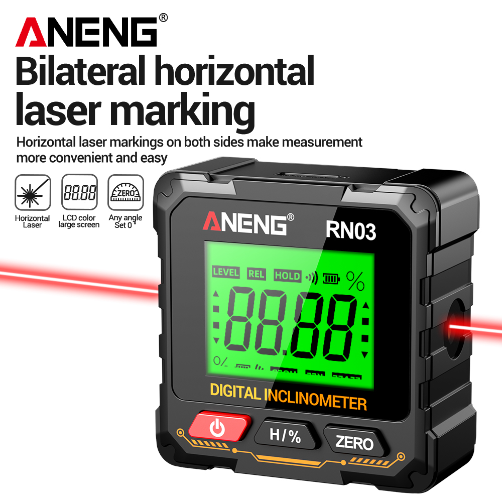 Industrial Laser Alignment - Магнитный цифровой угломер ANENG RN03 лазерный